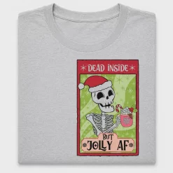Dead Inside But Jolly Skeleton DTF Transfer