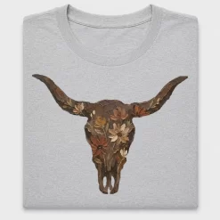 Floral Cow Skull DTF Transfer