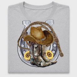 Western Cowgirl Boot Horseshoe DTF Transfer