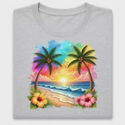 Tropical Beach Sunset DTF Transfer