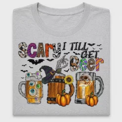 Scary Until I Get Beer DTF Transfer