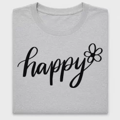 Minimalist Happy Flower DTF Transfer
