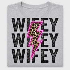 Wifey Cheetah Neon Lightning DTF Transfer