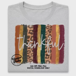 Thankful Leopard Stripe DTF Transfer