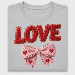 Love Yarn Bow Valentine DTF Transfer