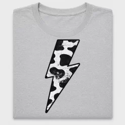 Cow Print Lightning Bolt DTF Transfer