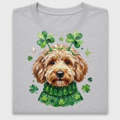 Lucky Goldendoodle Shamrock DTF Transfer