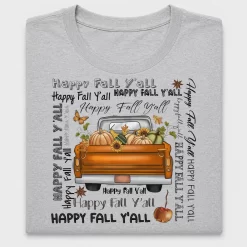 Happy Fall Y'all Pumpkin Truck DTF Transfer