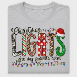 Christmas Lights Are My Favorite Color DTF Transfer