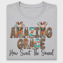 Amazing Grace Western Floral DTF Transfer