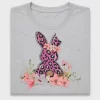 Leopard Bunny Floral DTF Transfer