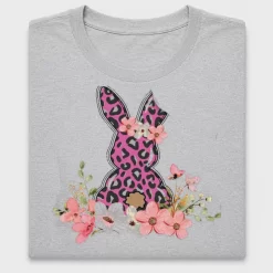 Leopard Bunny Floral DTF Transfer