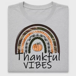 Thankful Vibes Pumpkin Rainbow DTF Transfer