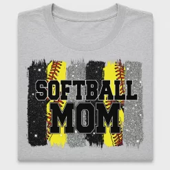 Softball Mom Glitter Brush Stroke DTF Transfer