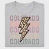 Leopard Lightning Bolt Colorado DTF Transfer