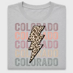 Leopard Lightning Bolt Colorado DTF Transfer