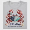 Crabby Beach Rhinestone DTF Transfer