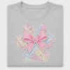 Floral Paw Print Bow DTF Transfer