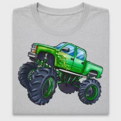 Green Monster Truck DTF Transfer
