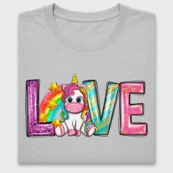 Love Unicorn Rainbow DTF Transfer