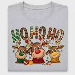 Ho Ho Ho Reindeer Christmas DTF Transfer