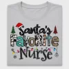 Santa's Favorite Nurse Christmas DTF Transfer