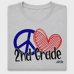 Peace Love 2nd Grade DTF Transfer