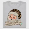 Retro Jolly Santa Leopard DTF Transfer