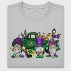 Mardi Gras Gnome Truck DTF Transfer