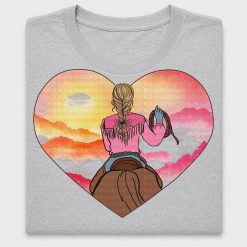 Cowgirl Sunset Heart DTF Transfer
