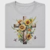 Sunflower Cross Watercolor DTF Transfer