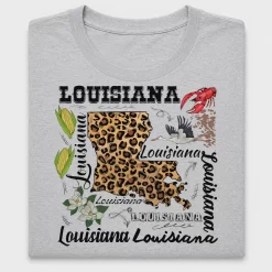 Louisiana State Map DTF Transfer