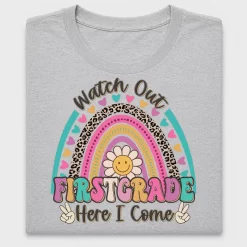 First Grade Rainbow DTF Transfer