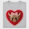 Highland Cow Valentine Heart DTF Transfer