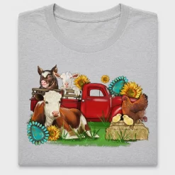 Farm Animals Truck DTF Transfer