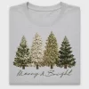 Merry Bright Christmas Trees DTF Transfer