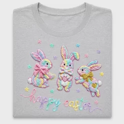 Faux Yarn Easter Bunnies DTF Transfer