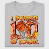 100 Days of School Basketball DTF Transfer