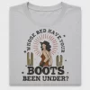 Whose Bed Have Your Boots Been Under Cowgirl DTF Transfer