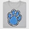Blue Splatter Paw Print DTF Transfer