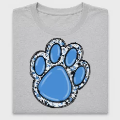 Blue Splatter Paw Print DTF Transfer