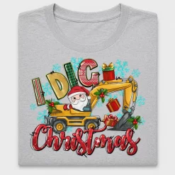 Dig Christmas Bulldozer DTF Transfer