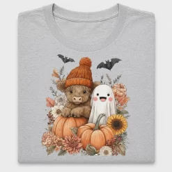 Fall Highland Cow Ghost DTF Transfer