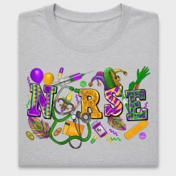 Mardi Gras Nurse DTF Transfer
