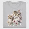 Watercolor Mother Cat Kitten DTF Transfer