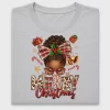 Merry Christmas Afro Woman DTF Transfer