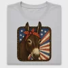 Western Donkey Patriotic DTF Transfer