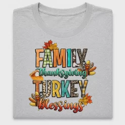 Family Thanksgiving Turkey Blessings DTF Transfer