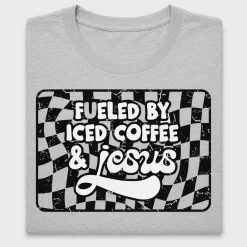 Fueled by Iced Coffee Jesus DTF Transfer
