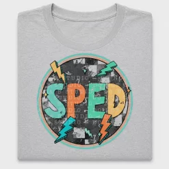 Retro SPED Lightning Bolt DTF Transfer